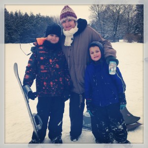 Snowboarding with Gramma!